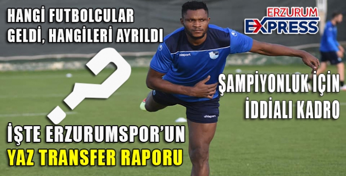 ERZURUMSPOR'DA KİMLER GELDİ KİMLER GİTTİ? 