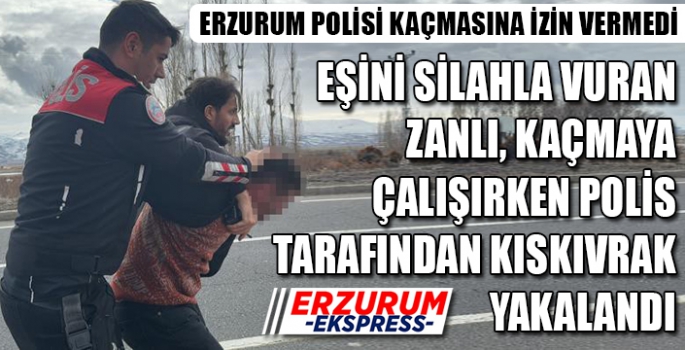 Eşini çocuklarının yanında kafasından silahla vurdu, kaçarken yakalandı. 