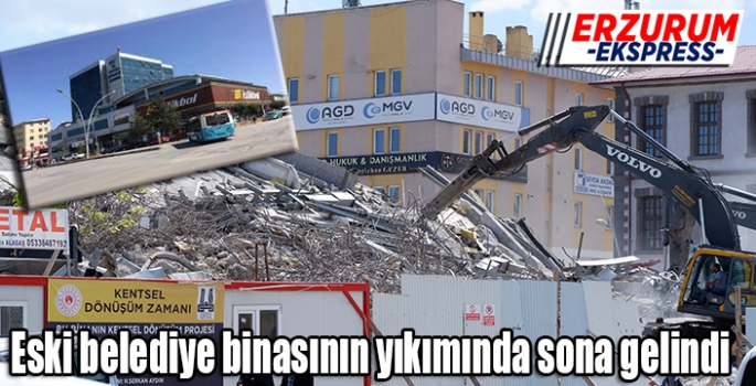 Eski belediye binasının yıkımında sona gelindi