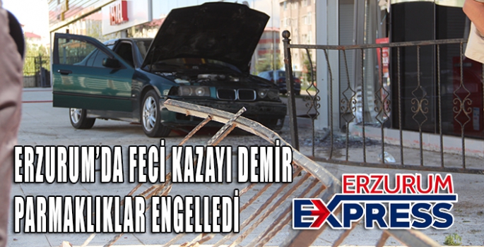 Feci kazayı demir parmaklıklar engelledi