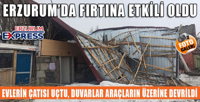 Fırtına evin çatısını uçurdu, duvarını yıktı