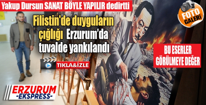 Gazze’deki dramı tuvale yansıttı