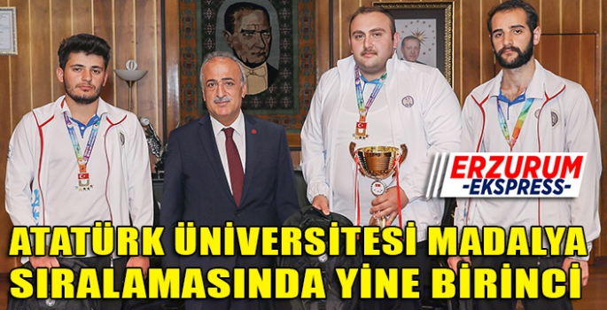 Gelenek bozulmadı; Atatürk Üniversitesi madalya sıralamasında yine zirvede yer aldı