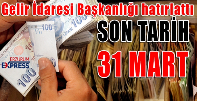 Gelir vergisinde son tarih 31 Mart