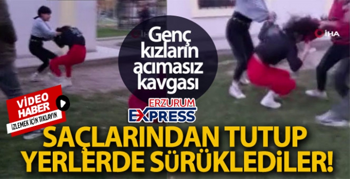 Genç kızların acımasız kavgası kameraya yansıdı