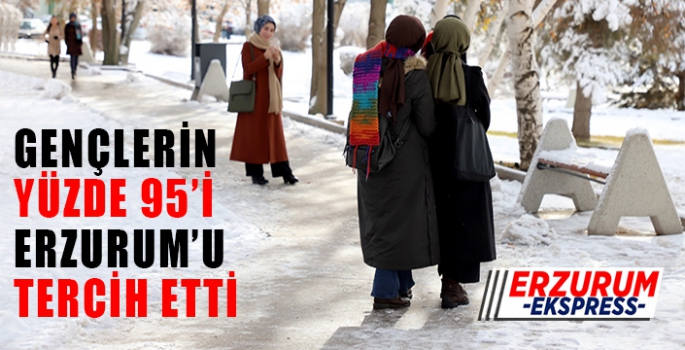 Gençlerin yüzde 95’i Erzurum’u tercih etti