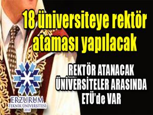 18 üniversiteye rektör ataması yapılacak 