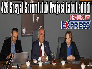 426 Sosyal Sorumluluk Projesi kabul edildi