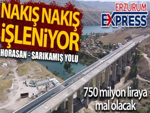 750 milyon liralık Sarıkamış-Horasan yolu nakış gibi işleniyor