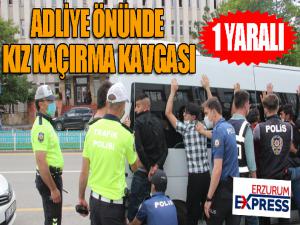 Adliye önünde kız kaçırma kavgası: 1 yaralı