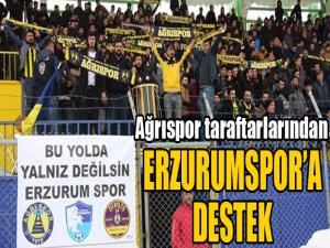 Ağrı 1970 Sporlu taraftarlardan Erzurumspora destek tezahüratı