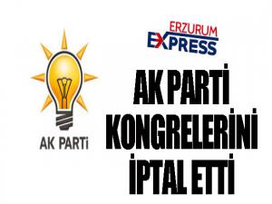 AK Parti kongrelerini erteledi...