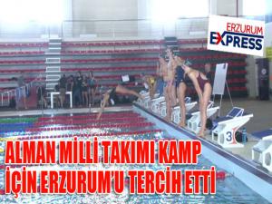 Alman Yüzme Milli Takımı Erzurumda kamp yapıyor