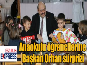 Anaokulu öğrencilerine Başkan Orhan sürprizi