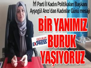 Arıcı: Kadınlar Günü'nü buruk yaşıyoruz...