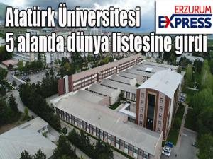 Atatürk Üniversitesi 5 alanda dünya listesine girdi