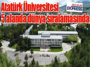 Atatürk Üniversitesi 5 alanda dünya sıralamasında