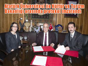 Atatürk Üniversitesi ile Kültür ve Turizm Bakanlığı arasında protokol imzalandı 