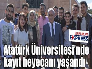 Atatürk Üniversitesinde kayıt heyecanı yaşandı