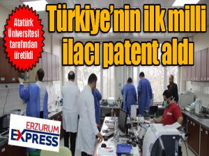 Atatürk Üniversitesi'nde üretildi... Türkiyenin ilk milli ilacı patent aldı