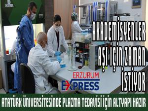 Atatürk Üniversitesinde plazma tedavisi için altyapı hazır
