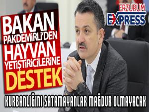 Bakan Pakdemirli'den hayvan yetiştiricilerine destek