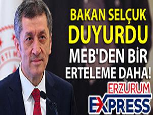 Bakan Selçuk duyurdu: MEB'den bir erteleme daha