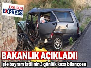 Bakanlık açıkladı! Bayram tatilinin 3 günlük kaza bilançosu