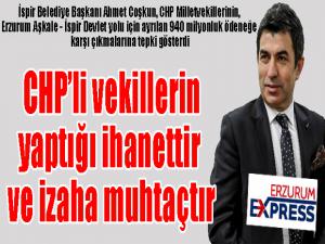 Başkan Coşkun: CHP ve yol arkadaşları HDP li vekillerin yaptığı ihanettir...