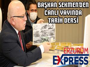 Başkan Sekmenden canlı yayında tarihi ders