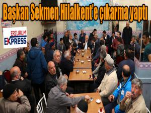 Başkan Sekmen Hilalkente çıkarma yaptı 