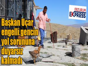 Başkan Uçar, engelli gencin yol sorununa duyarsız kalmadı