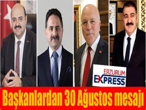 Başkanlardan 30 Ağustos mesajı...