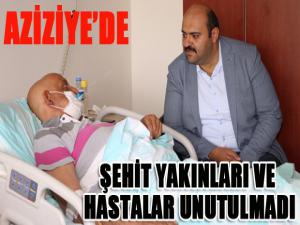 Bayramda Aziziyede şehit yakınları ve hastalar unutulmadı