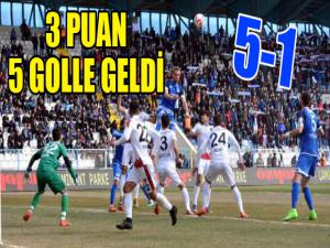 BB Erzurumspor 3 puanı 5 golle aldı...