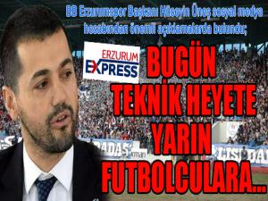 BB Erzurumspor Başkanı Üneş'ten önemli açıklamalar...