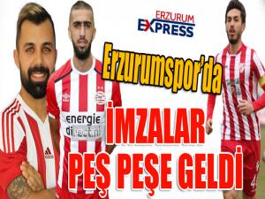 BB Erzurumspor'da imzalar peş peşe geldi...