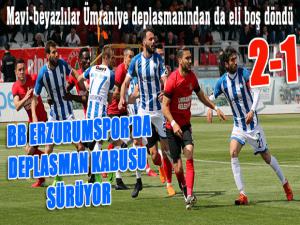 BB Erzurumspor, Ümraniye deplasmanından da eli boş döndü...