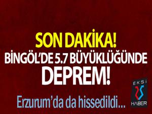 Bingöl 5.7 ile sarsıldı... Erzurum'da da hissedildi...