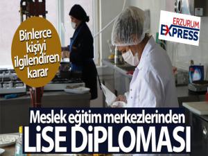 Binlerce kişiyi ilgilendiren karar! 'Meslek eğitim merkezlerinden lise diploması'