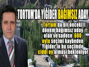 Bir bağımsız aday da Tortumdan.