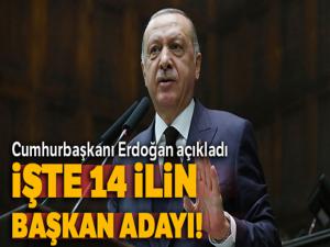 Cumhurbaşkanı Erdoğan 14 başkan adayını daha açıkladı!