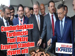 Cumhurbaşkanı Yardımcısı Fuat Oktay, Erzurum standını ziyaret etti