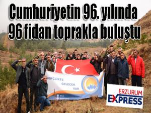 Cumhuriyetin 96. yılında 96 fidan toprakla buluştu