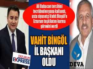 DEVA Partisi'ni Erzurum'da Vahit Bingöl kuracak...