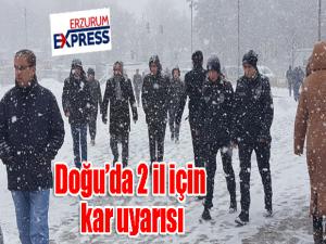 Doğuda 2 il için kar uyarısı