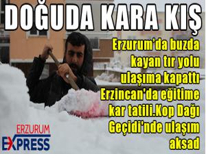 DOĞU'DA KAR ETKİLİ OLUYOR