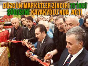 Düzgün Marketler Grubu 15. şubesinin açılışı yapıldı 