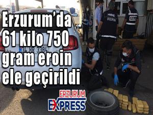 Emekli polisin aracından 61 kilo 750 gram eroin çıktı