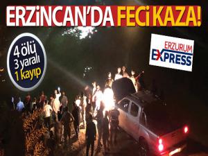 Erzincan'da Kemaliye'de minibüs nehre uçtu: 4 ölü, 3 yaralı